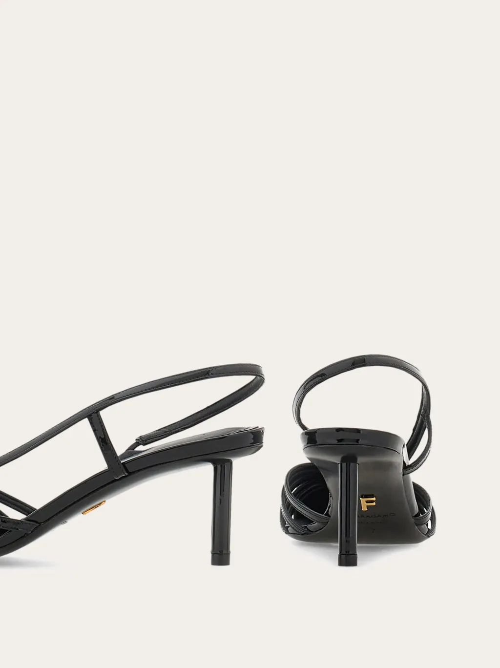 Logo-Laced High-Heeled Sandals