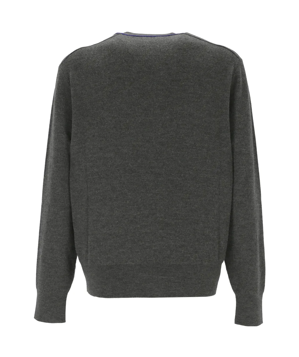 Burberry Equestrian Knight Intarsia-Knit Crewneck Jumper