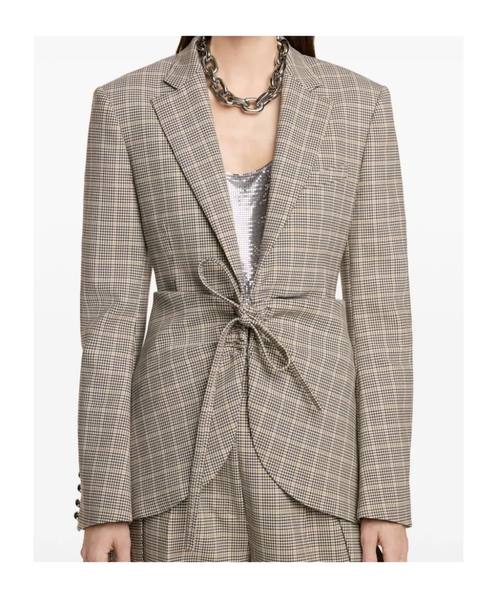 Plaid Check Fitted Jacket