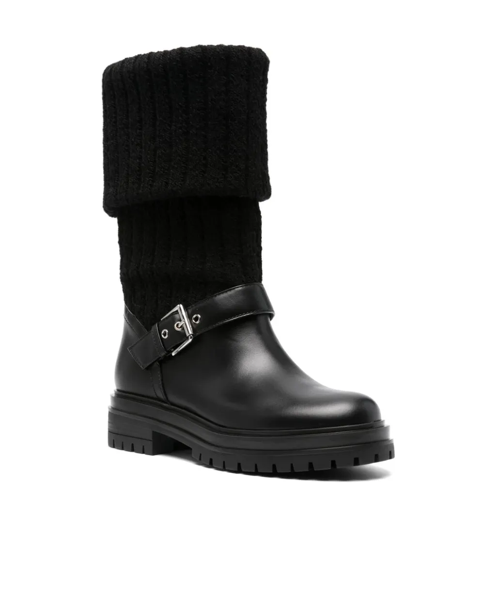 Gianvito Rossi Thurso Strap Detailed Pull-On Biker Boots