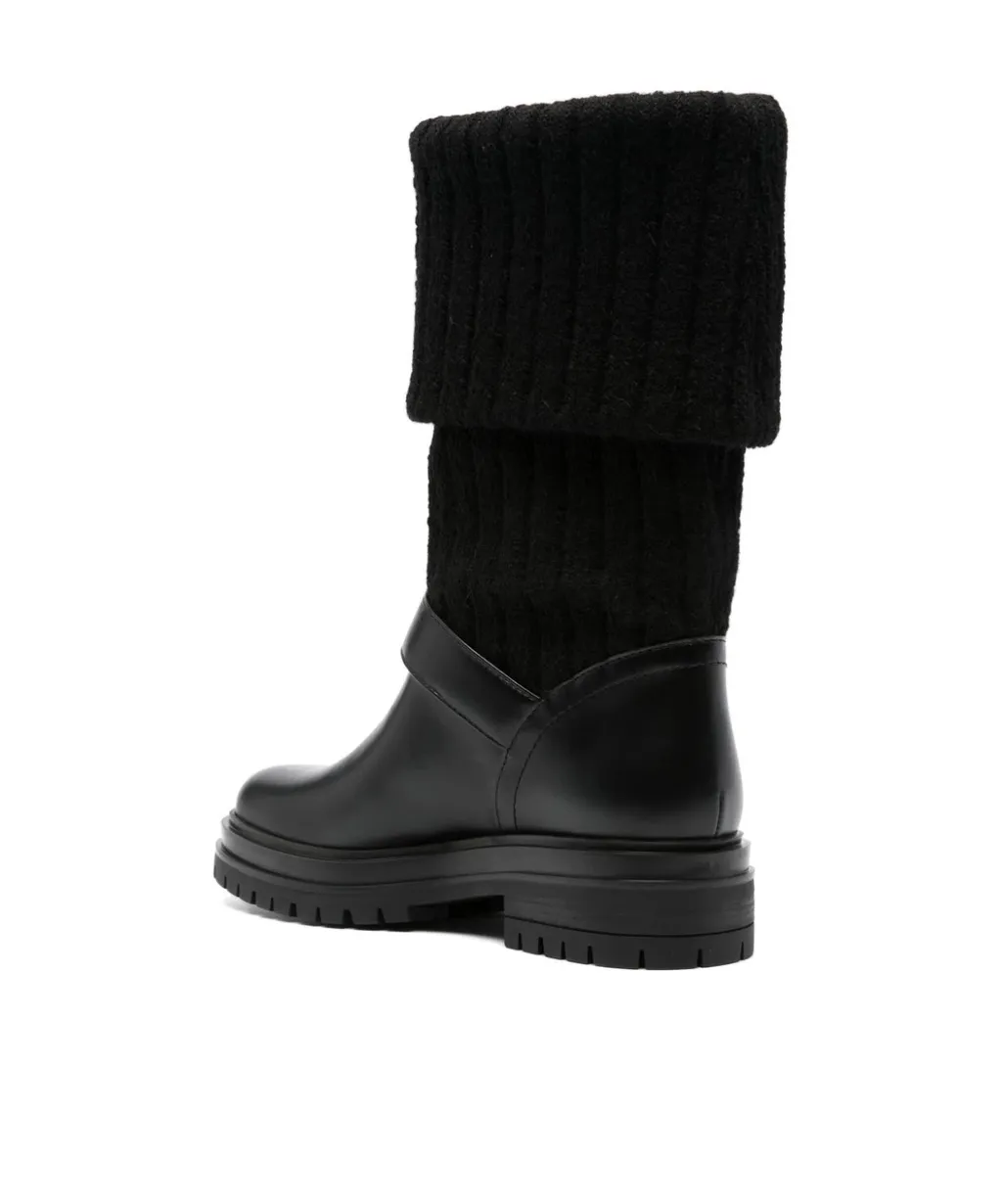 Gianvito Rossi Thurso Strap Detailed Pull-On Biker Boots