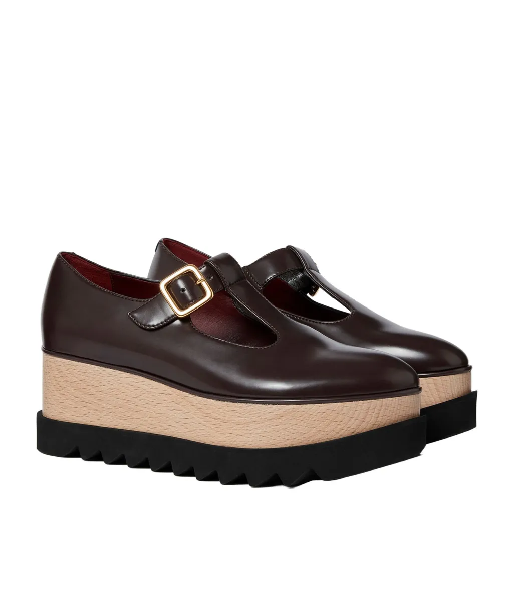 Stella Mccartney Sneak-Elyse T-Bar Platform Mary Jane Shoes