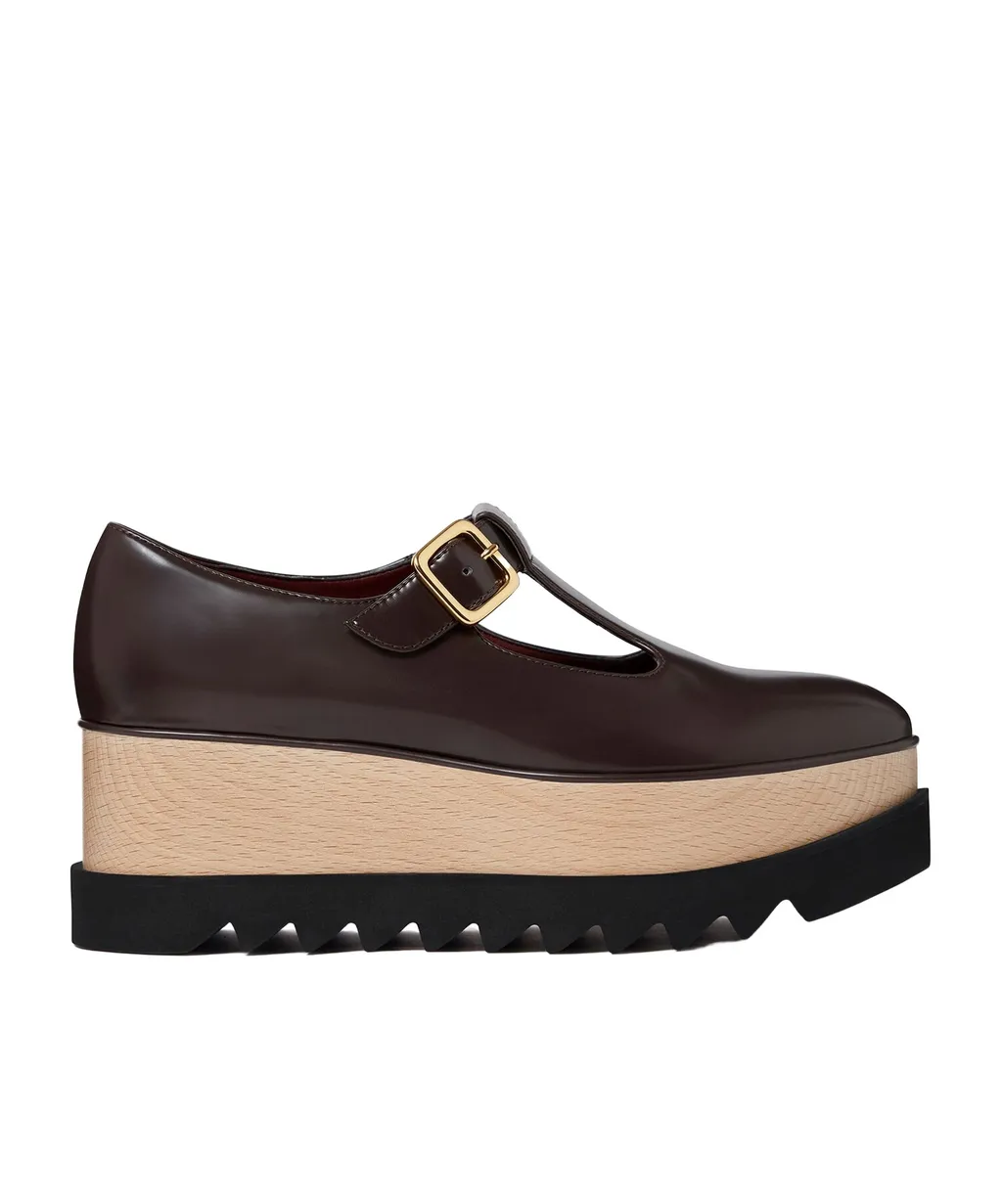 Stella Mccartney Sneak-Elyse T-Bar Platform Mary Jane Shoes