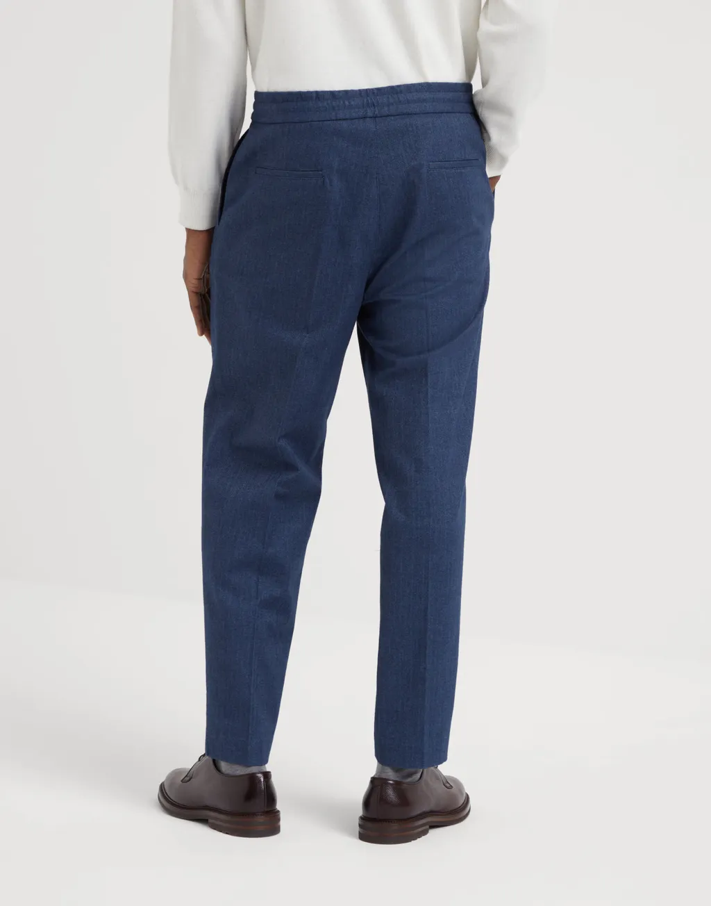 Brunello Cucinelli Drawstring Pleated Tapered Trousers
