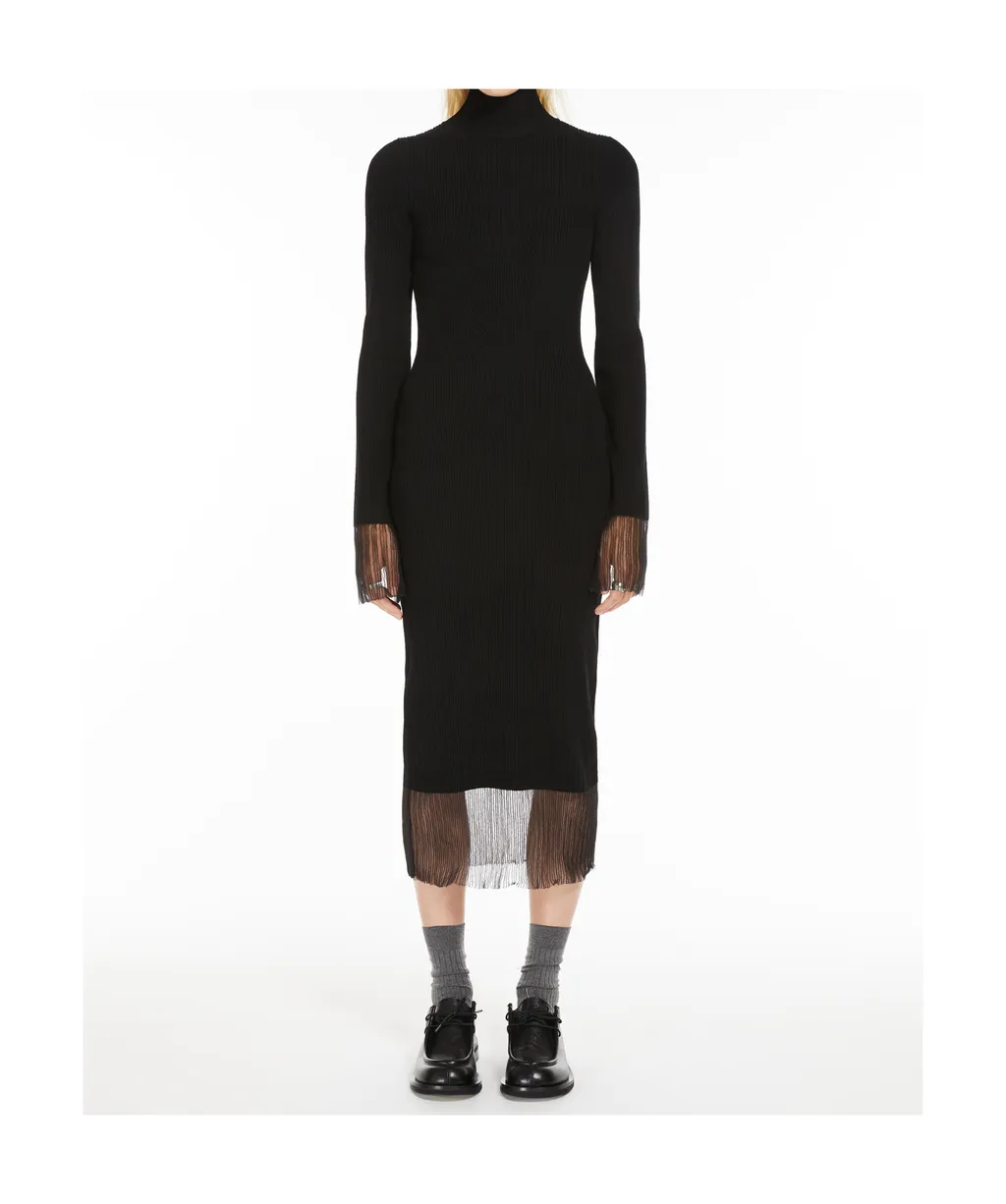 Long-Sleeved Wool Dress