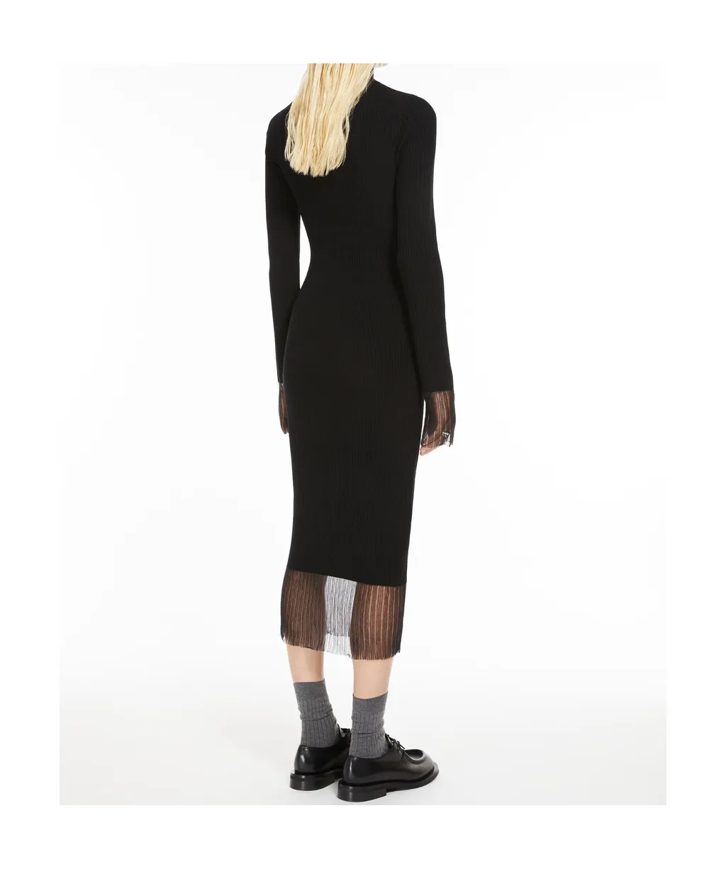 Long-Sleeved Wool Dress