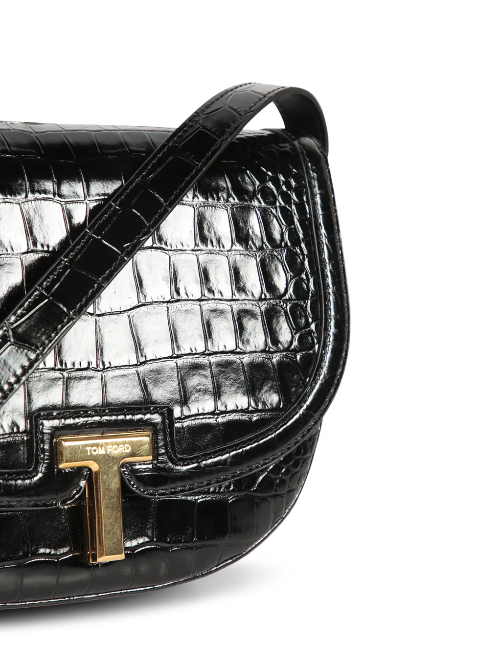 Tom Ford Shiny Embossed Wallis Crossbody Bag