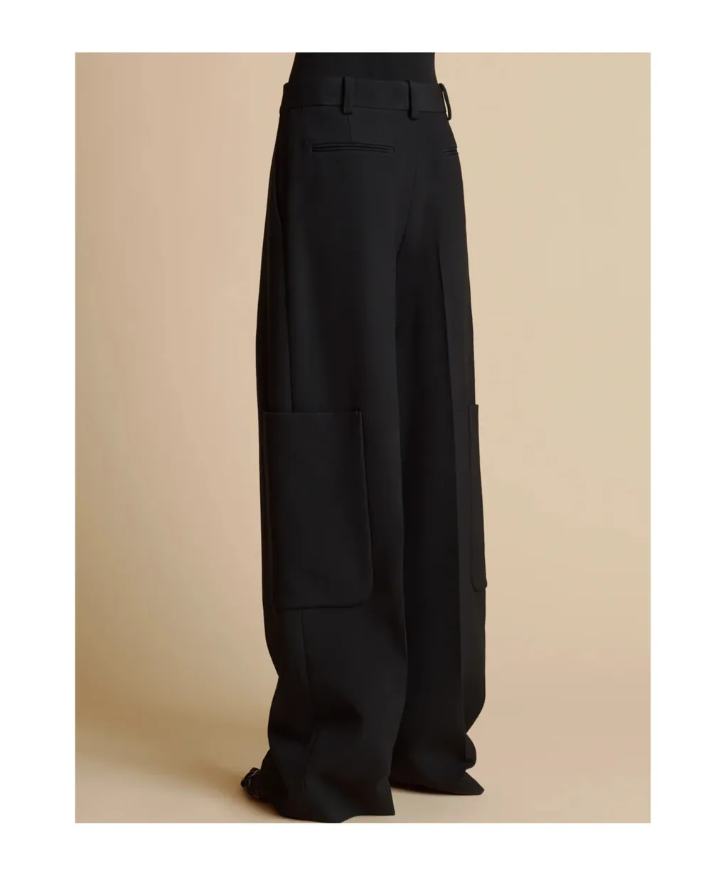 High-Waist Design Casual Pants