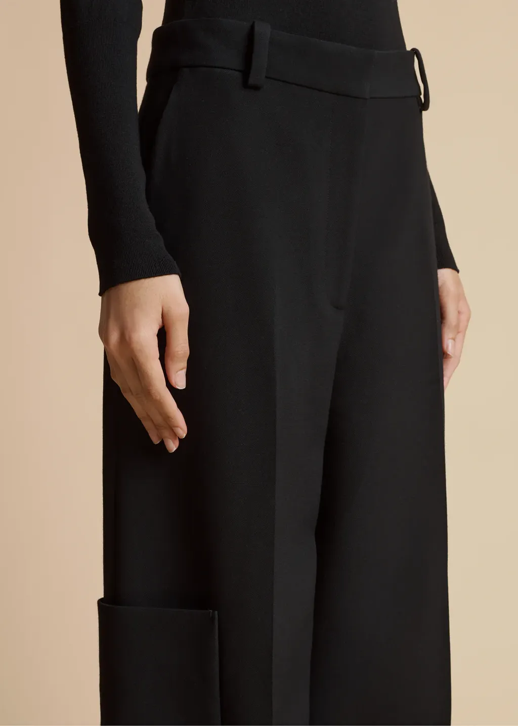 High-Waist Design Casual Pants