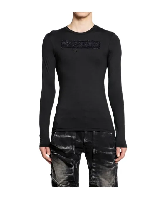 Y/Project Logo Patch Second Skin Distressed T-Shirt