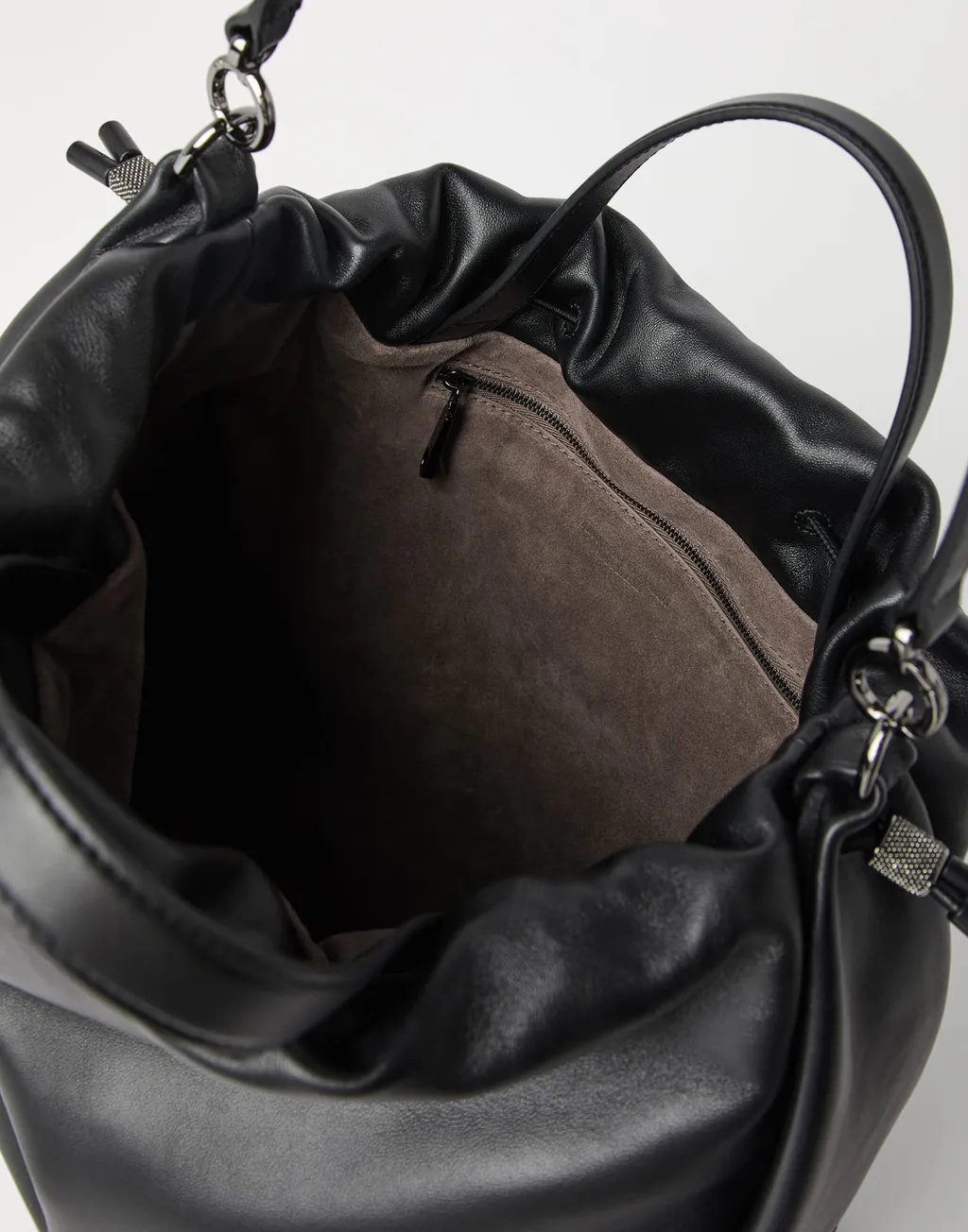 Brunello Cucinelli Mellow Monili Detailed Large Shopper Bag