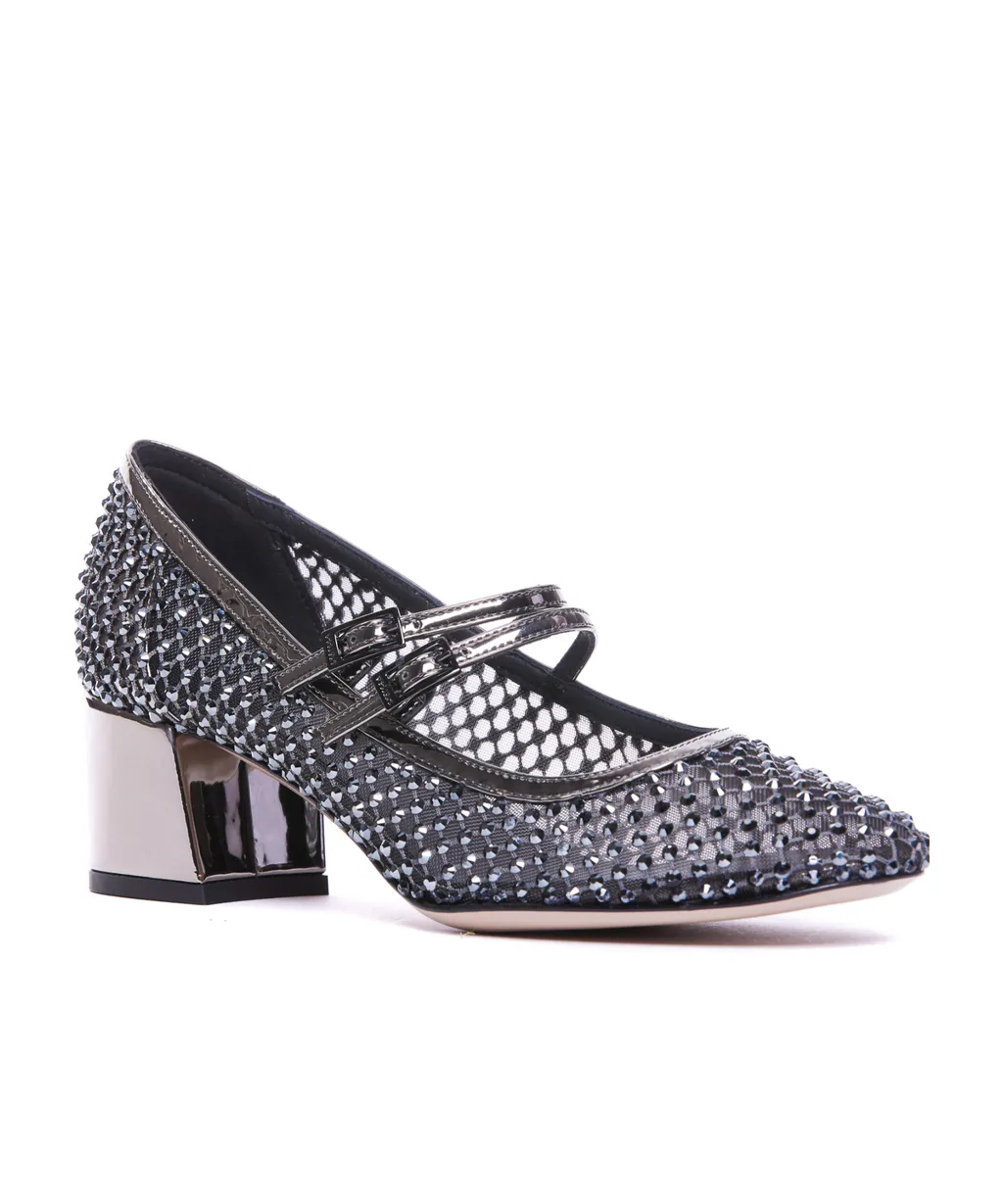 Buckle Round Head Thick Heeled Shoes