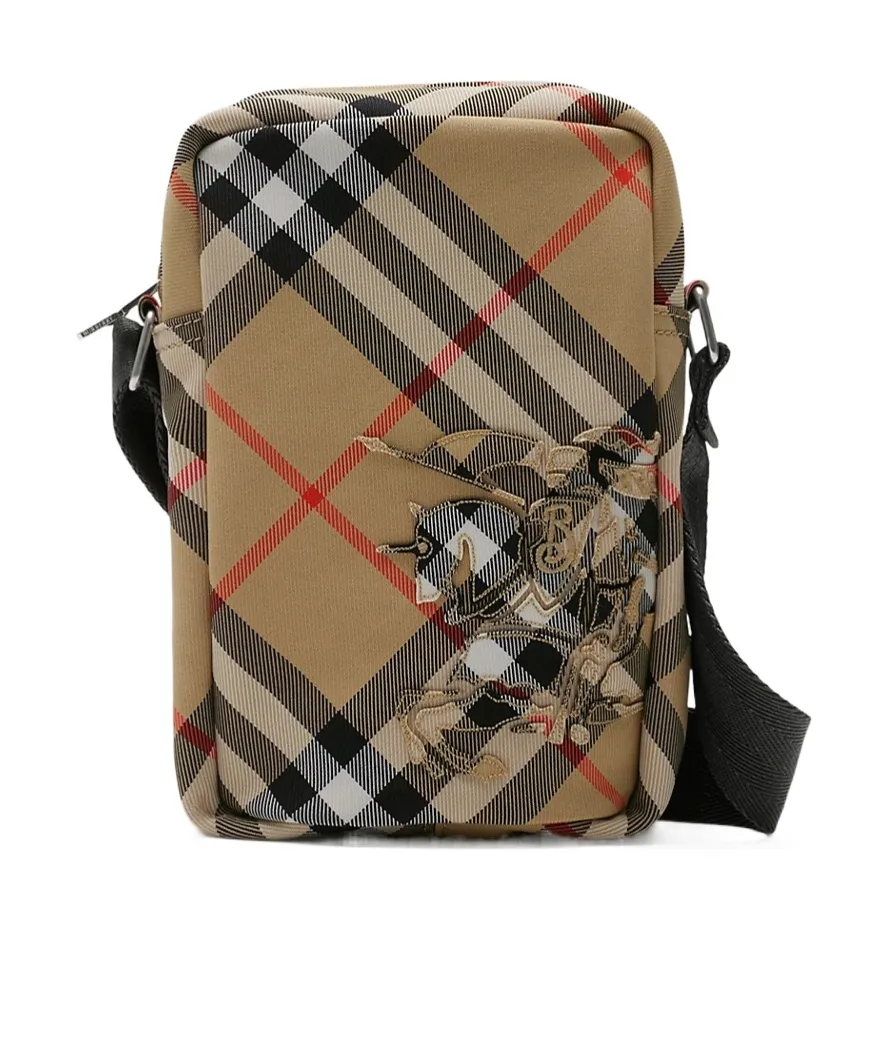 Burberry Ekd Motif Checked Phone Bag