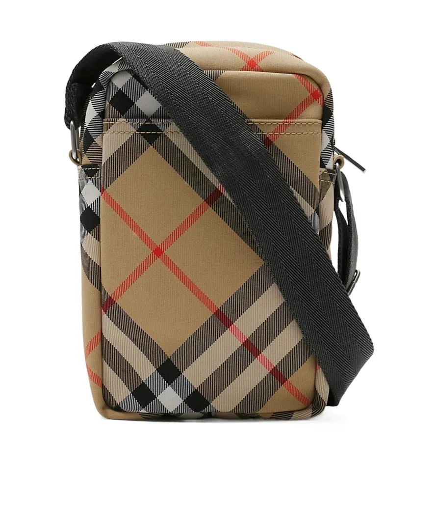 Burberry Ekd Motif Checked Phone Bag