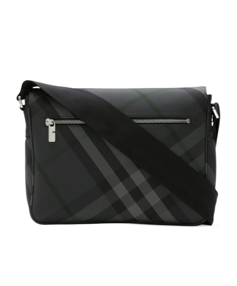 Burberry Checked Zipped Messenger Bag