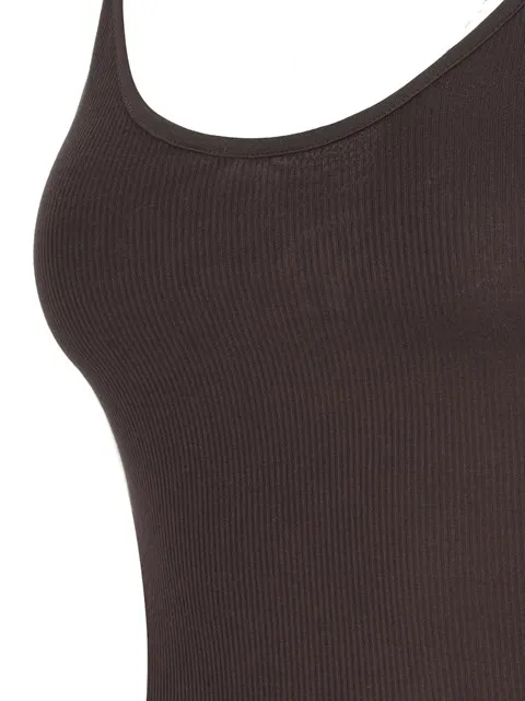 Khaite Fine-Ribbed Scoop Neck Tank Top