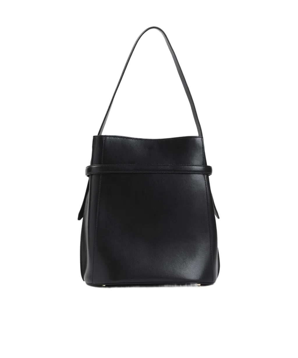 Totme Logo Detailed Belted Bucket Bag