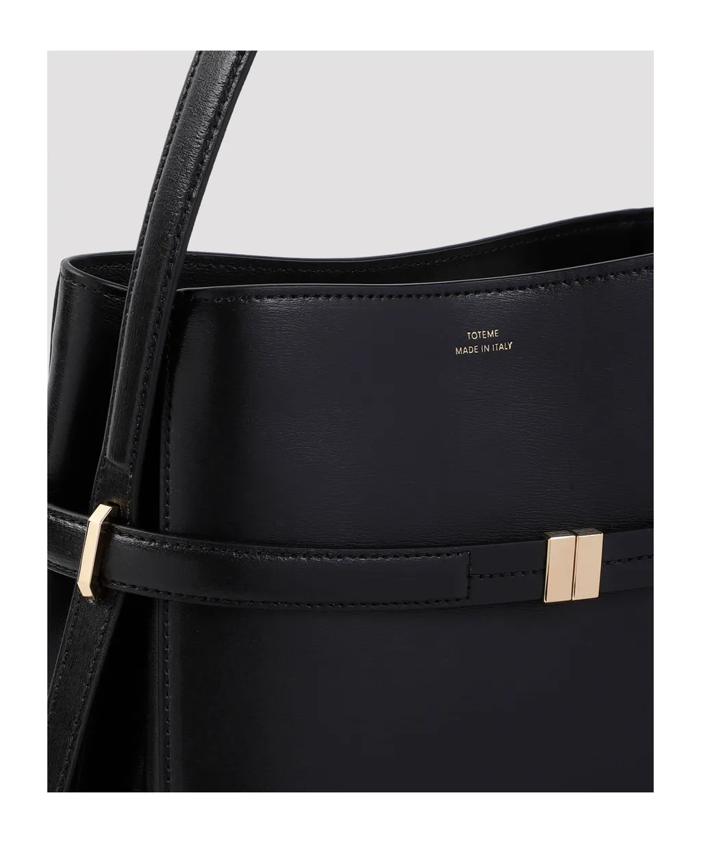Totme Logo Detailed Belted Bucket Bag