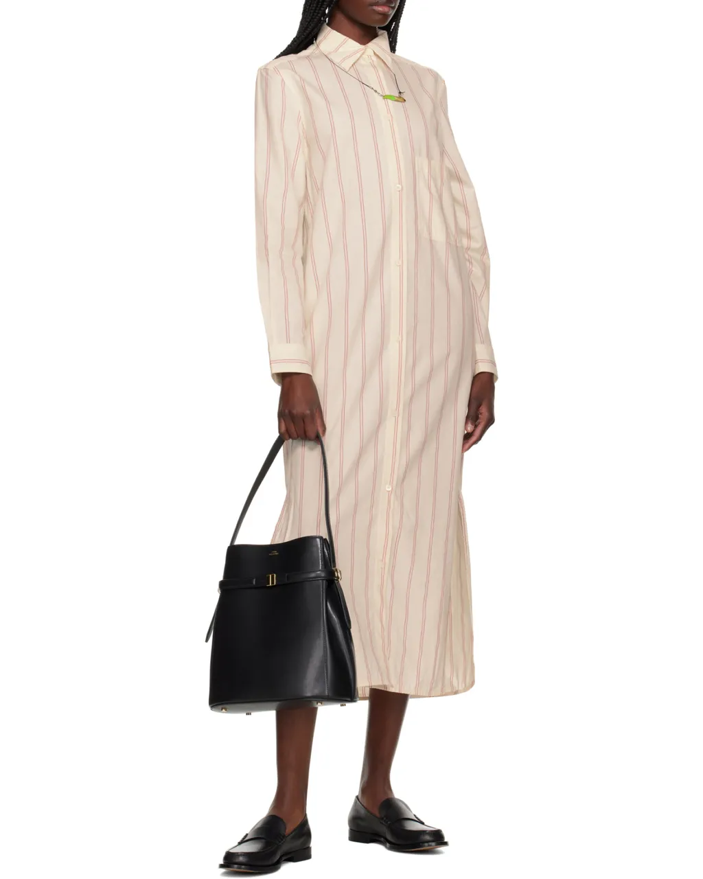 Totme Logo Detailed Belted Bucket Bag