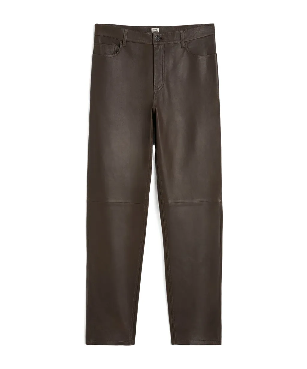 TotÊMe Buttoned Tapered-Leg Trousers