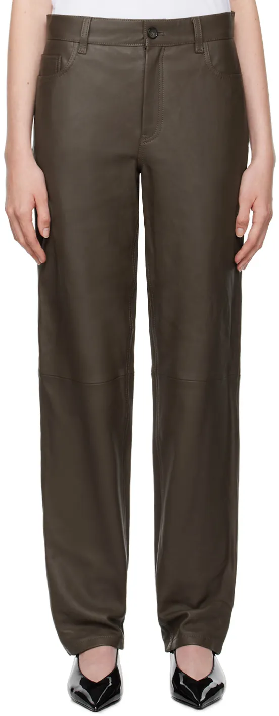 TotÊMe Buttoned Tapered-Leg Trousers