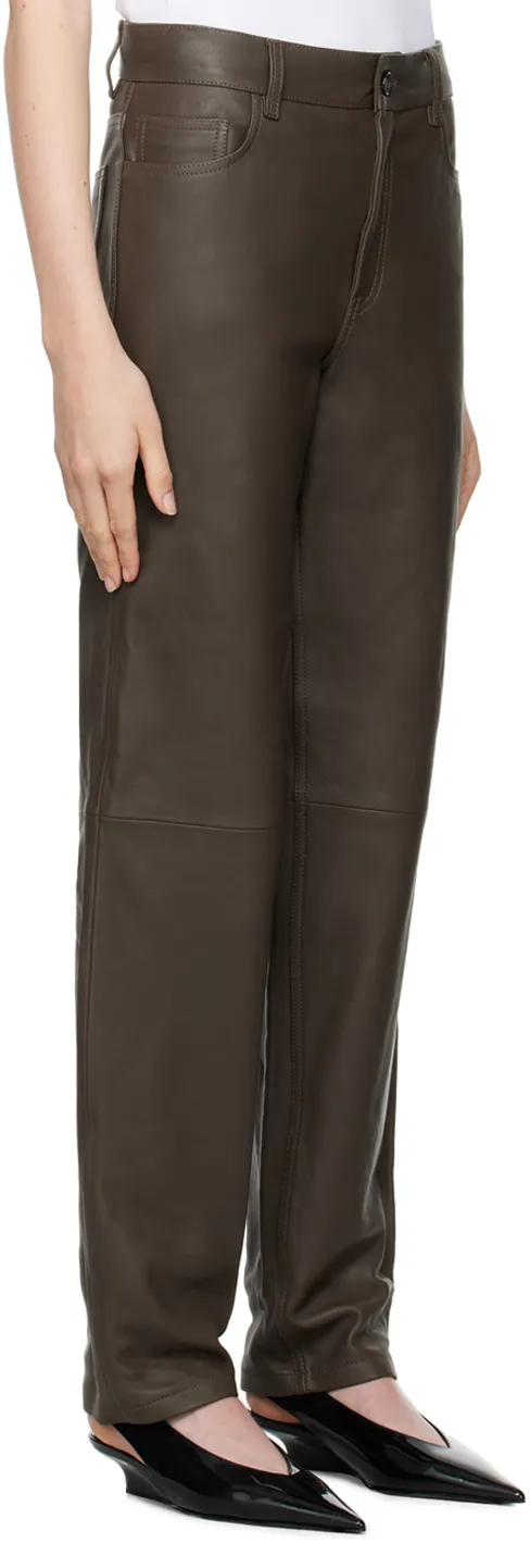 TotÊMe Buttoned Tapered-Leg Trousers