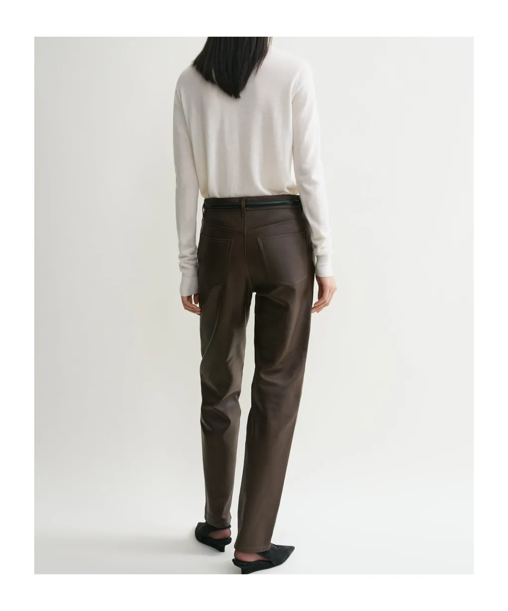 TotÊMe Buttoned Tapered-Leg Trousers