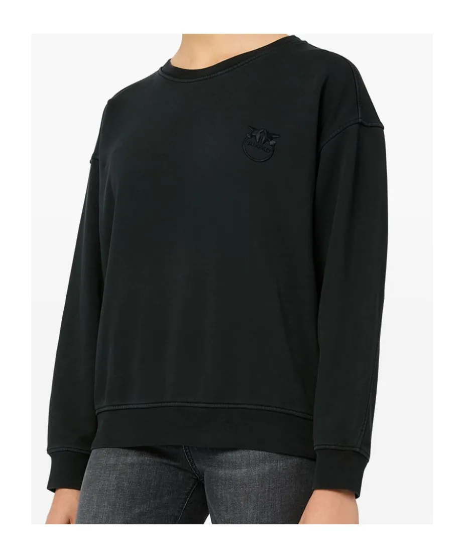 Pinko Logo Embroidered Crewneck Sweatshirt