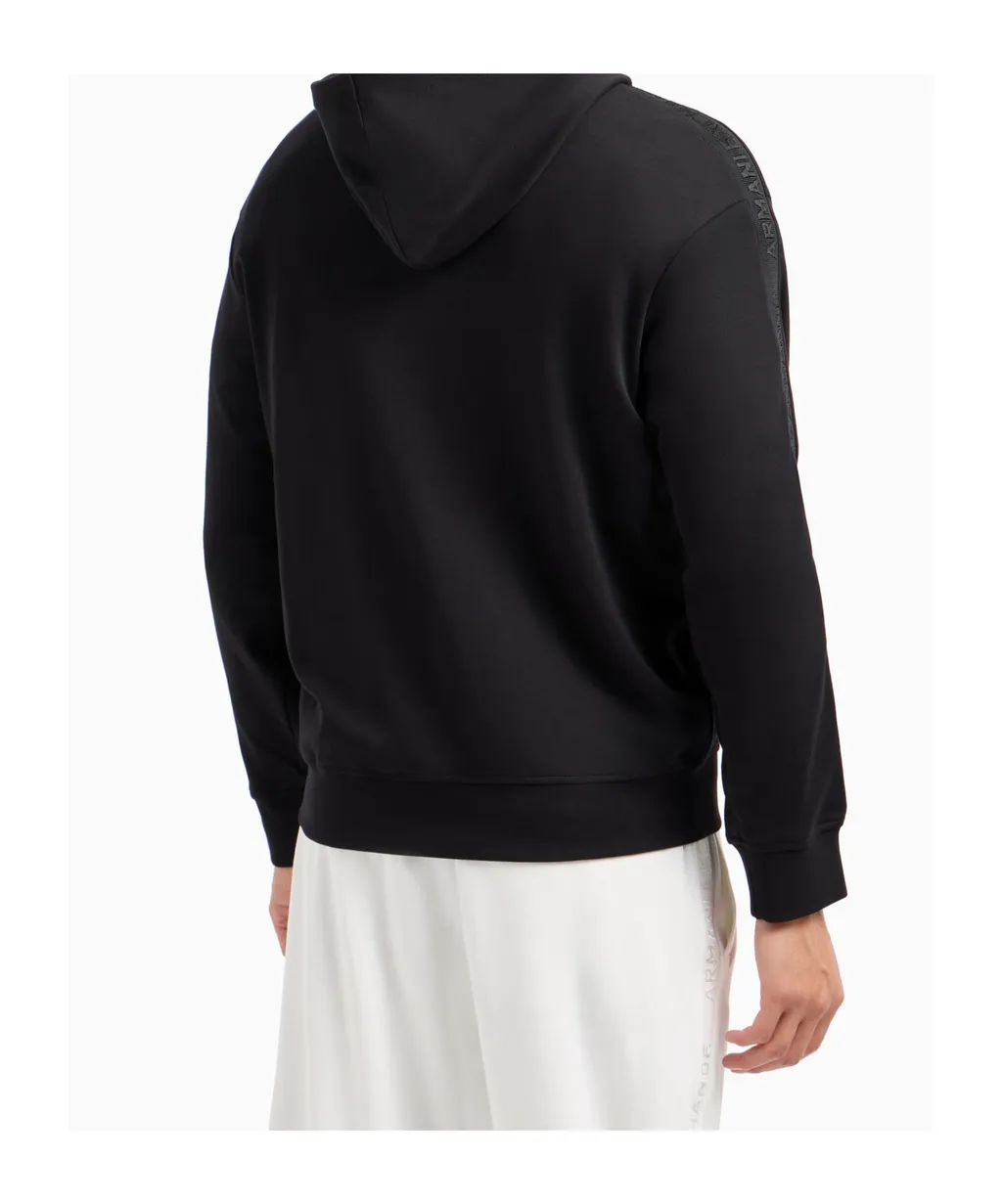 Armani Exchange Logo-Embroidered Zip-Up Hoodie