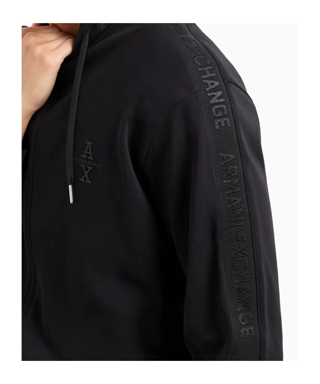 Armani Exchange Logo-Embroidered Zip-Up Hoodie