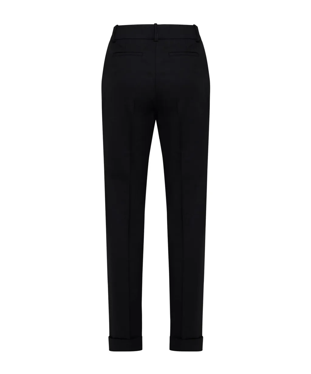 Medium And High Waist Slim-Fitting Straight Pants