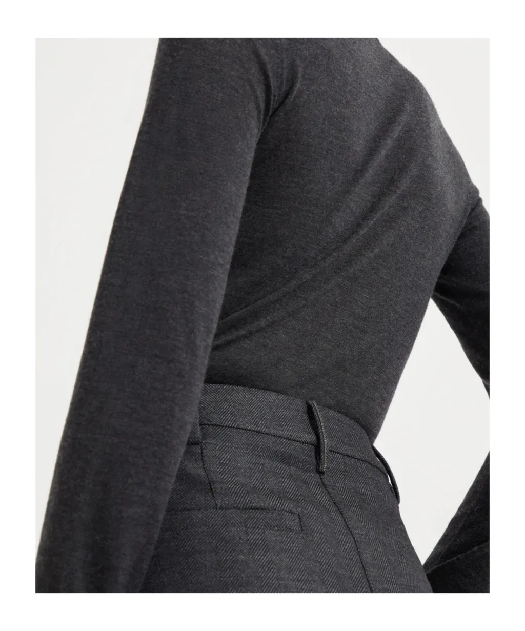 Brunello Cucinelli Fringed Midi Skirt