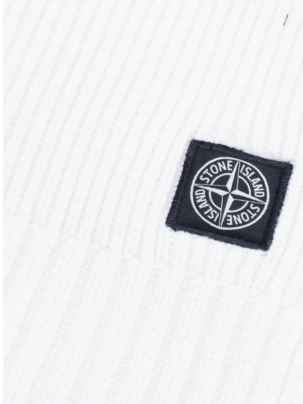 Stone Island Junior Compass Patch Knitted Scarf