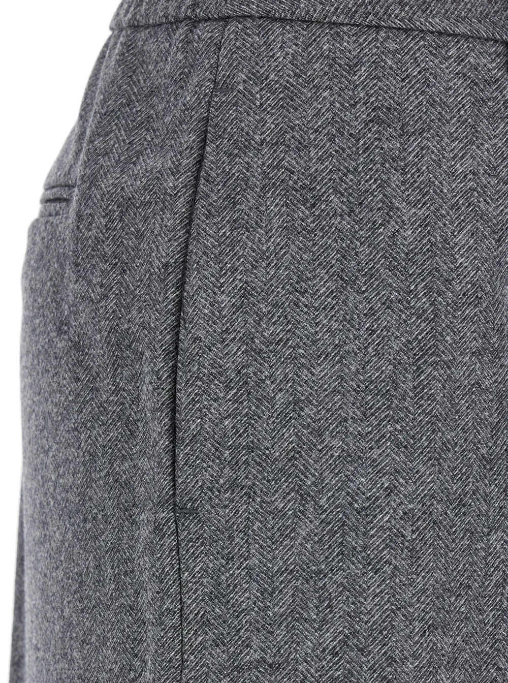 Pt Torino Herringbone Wide Leg Trousers