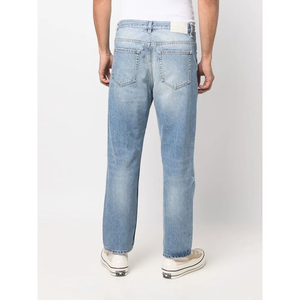 Mid-Rise Straight-Leg Jeans