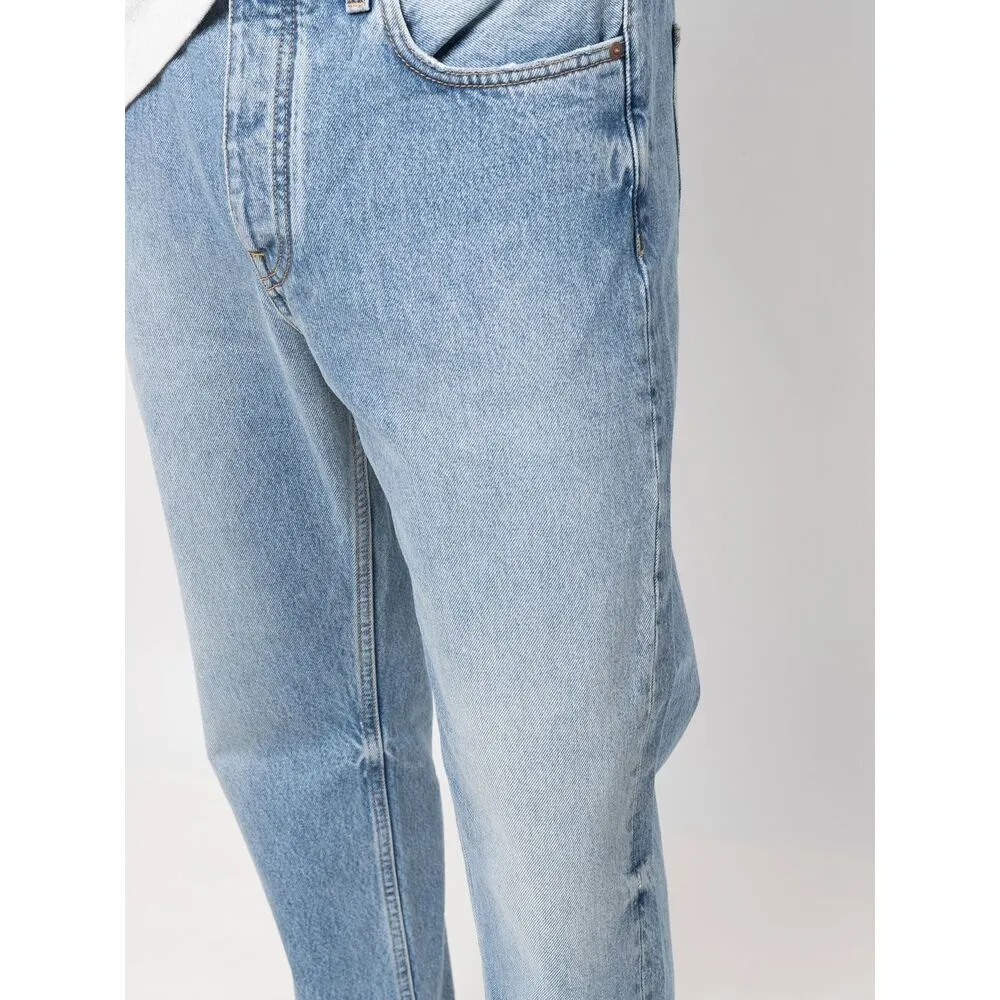 Mid-Rise Straight-Leg Jeans