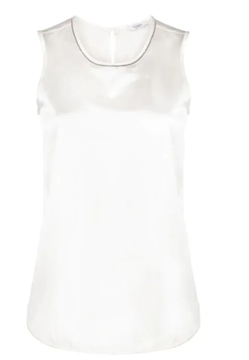 Punto Luce-Detail Satin Top