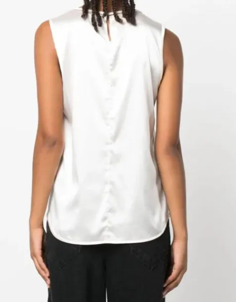 Punto Luce-Detail Satin Top