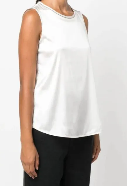 Punto Luce-Detail Satin Top