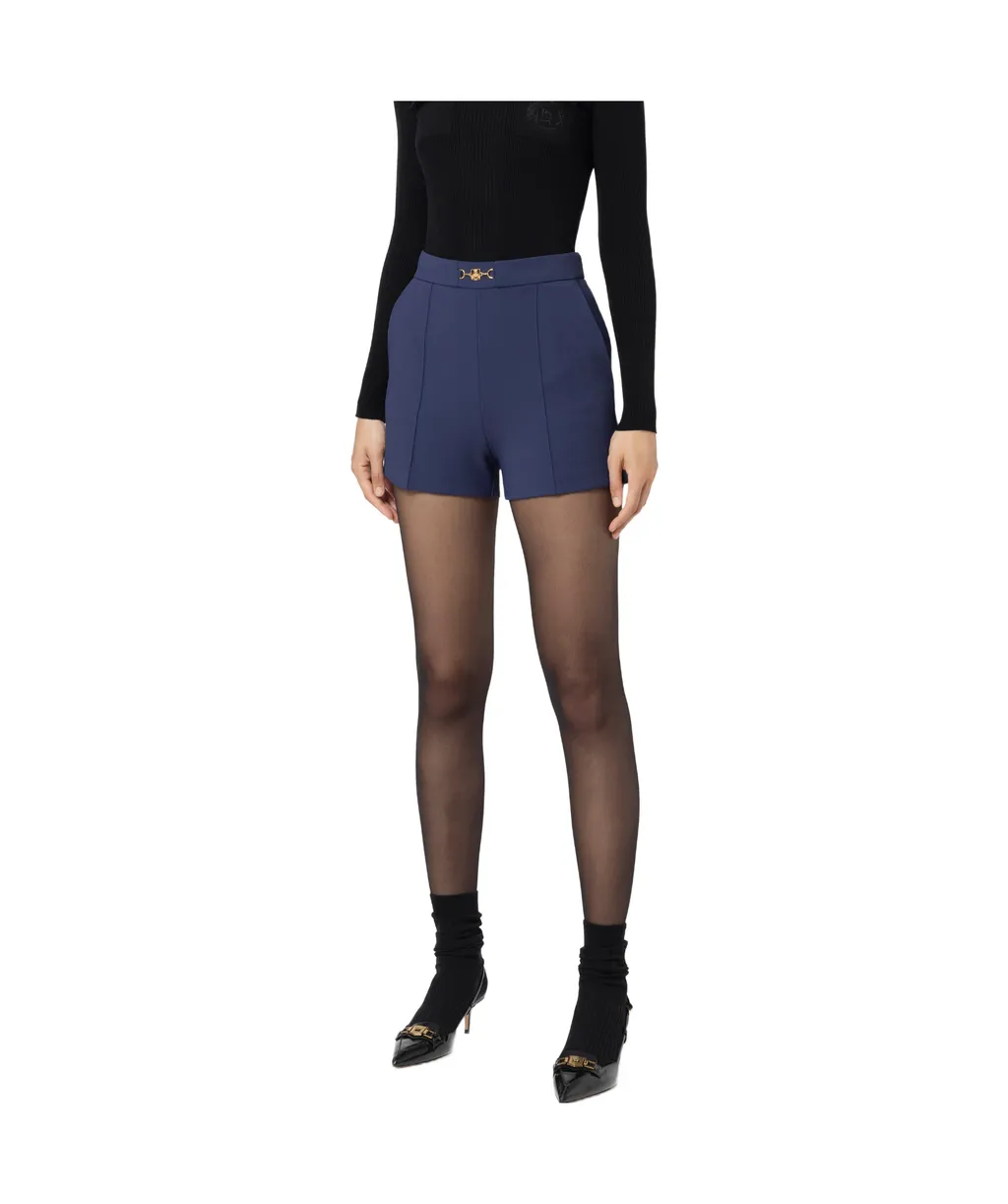 Elisabetta Franchi Stretch CrÊPe Horsebit Shorts