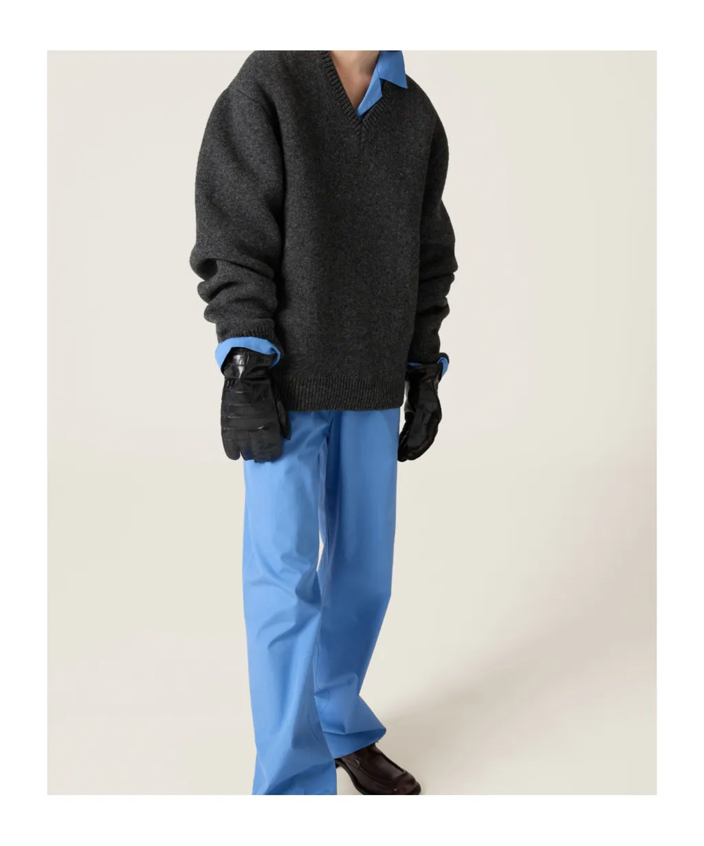 Miu Miu Long-Sleeved V-Neck Knitted Jumper