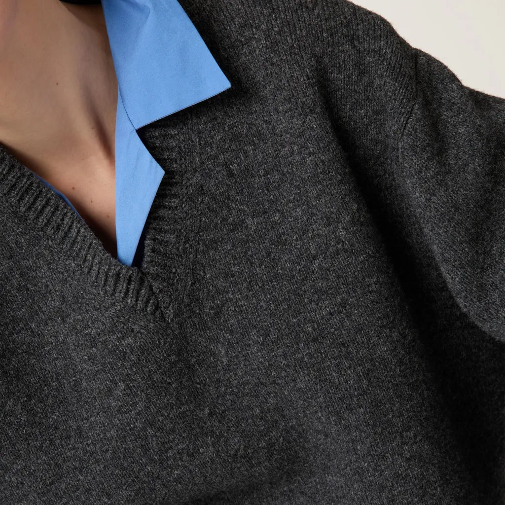 Miu Miu Long-Sleeved V-Neck Knitted Jumper