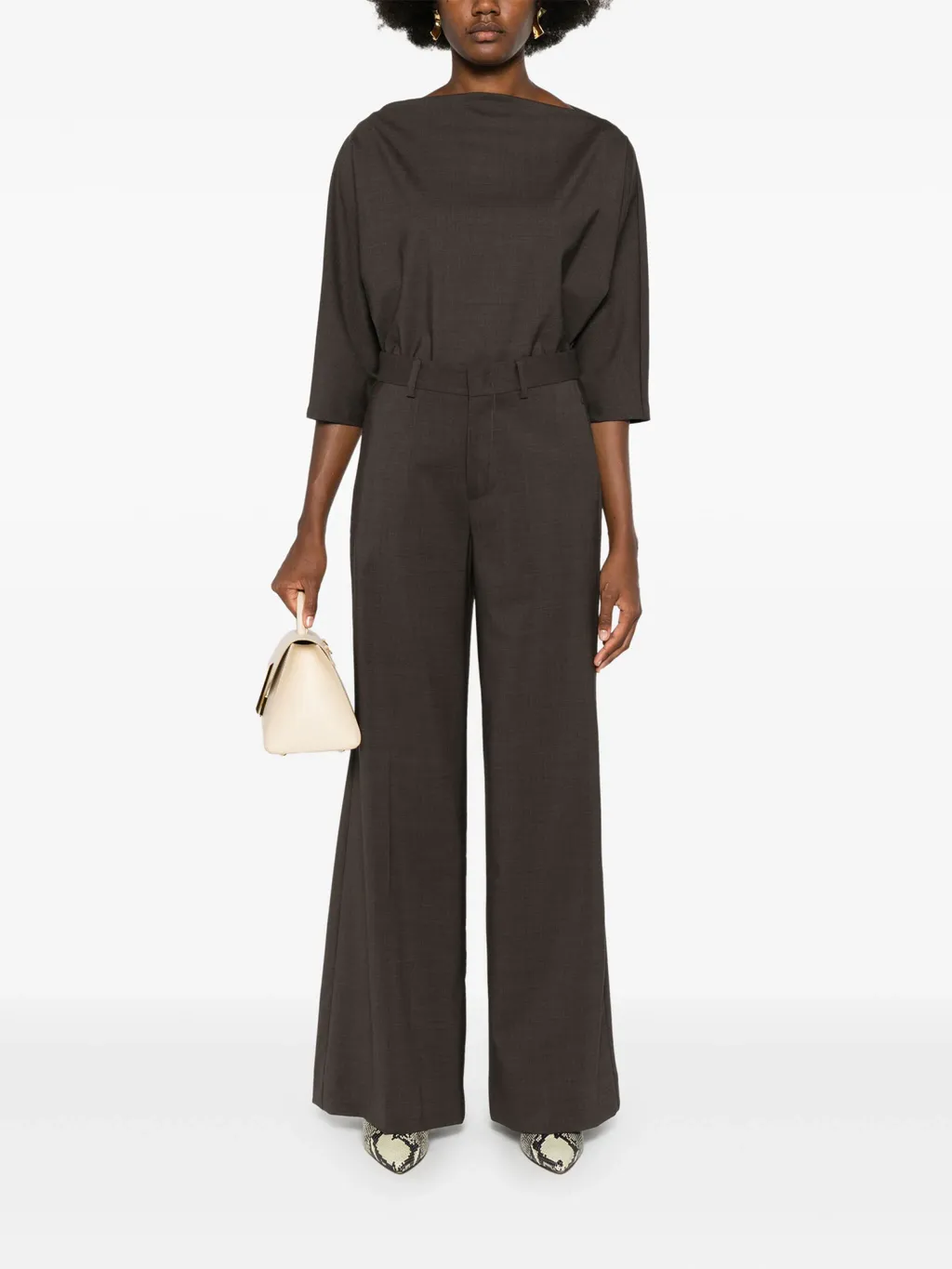 P.A.R.O.S.H. Mid-Rise Wide-Leg Pants