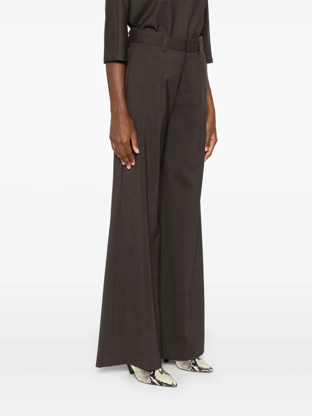 P.A.R.O.S.H. Mid-Rise Wide-Leg Pants