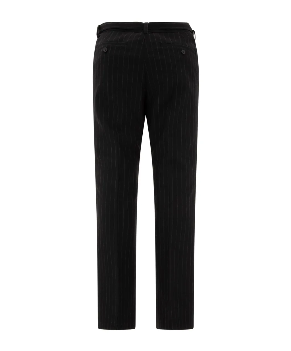 Sacai Belted Pinstriped Trousers