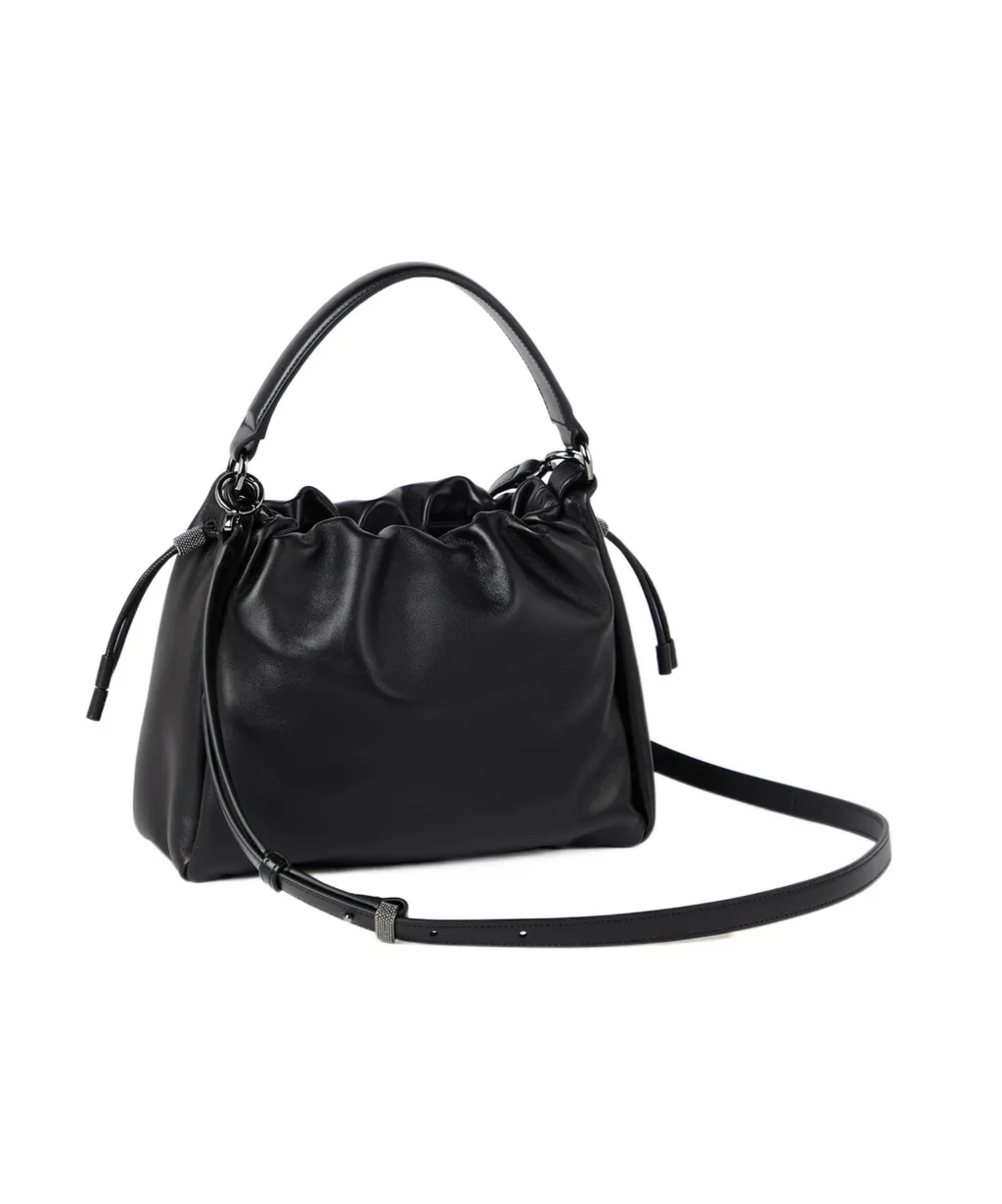 Brunello Cucinelli Embellished Drawstring Shoulder Bag