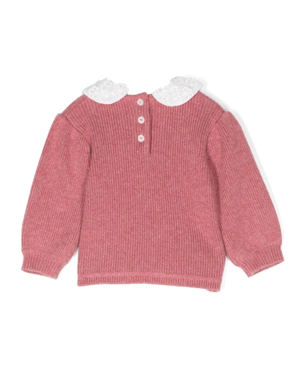 Floral-Embroidery Sweater