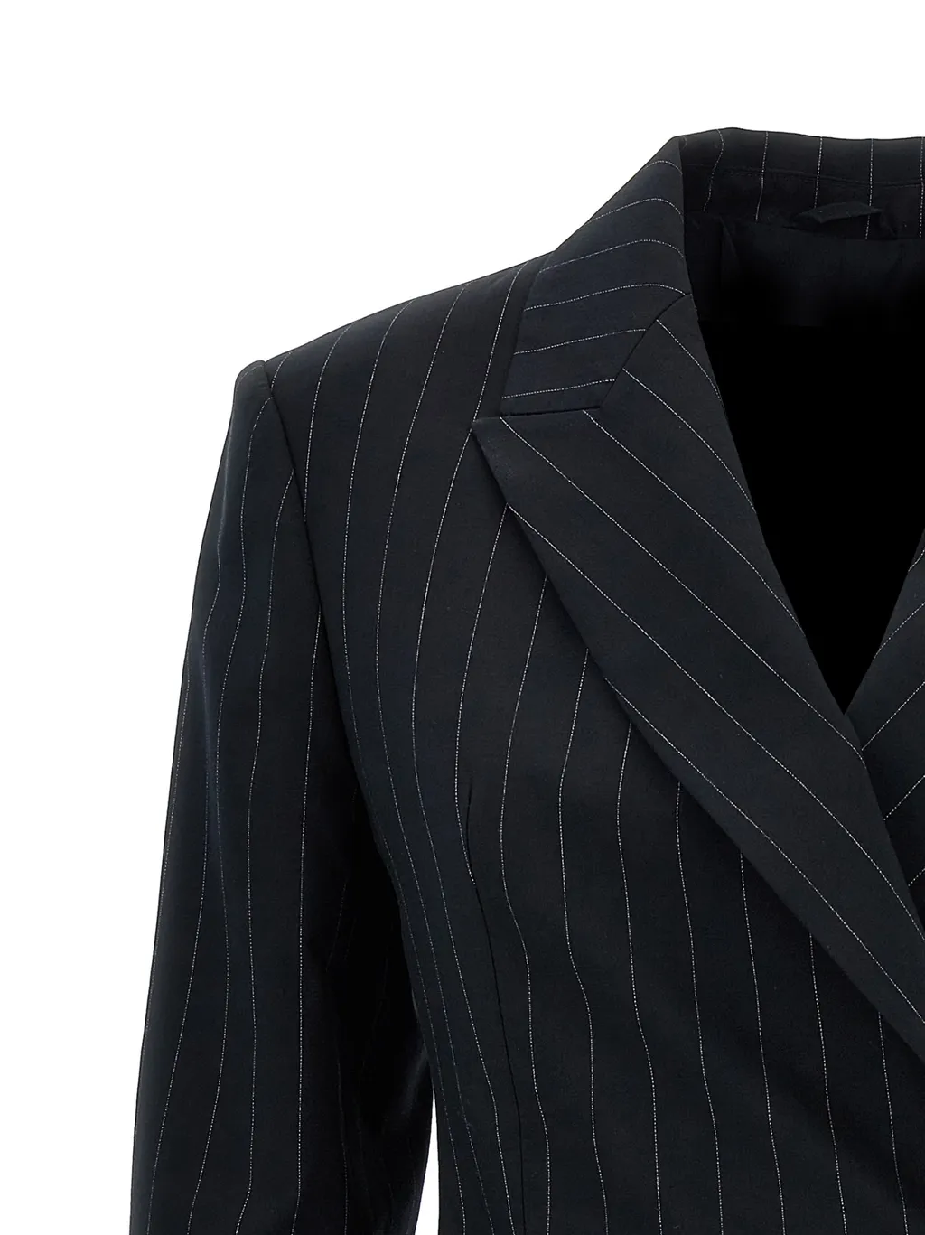 Brunello Cucinelli Pinstriped Double Breasted Blazer