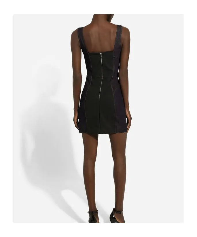 Logo-Plaque Bustier Dress