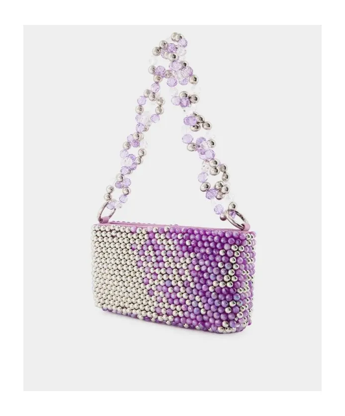 Germanier Bead-Embellished Zipped Shoulder Bag